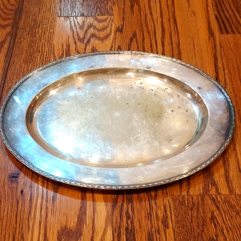 Wallace Silversmith oval silver dish